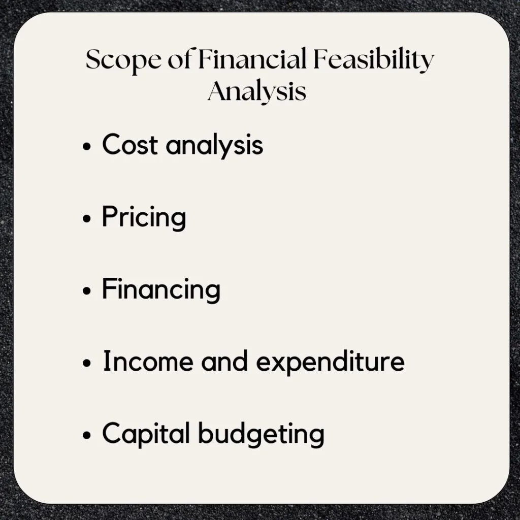 Scope of Financial Feasibility Analysis 