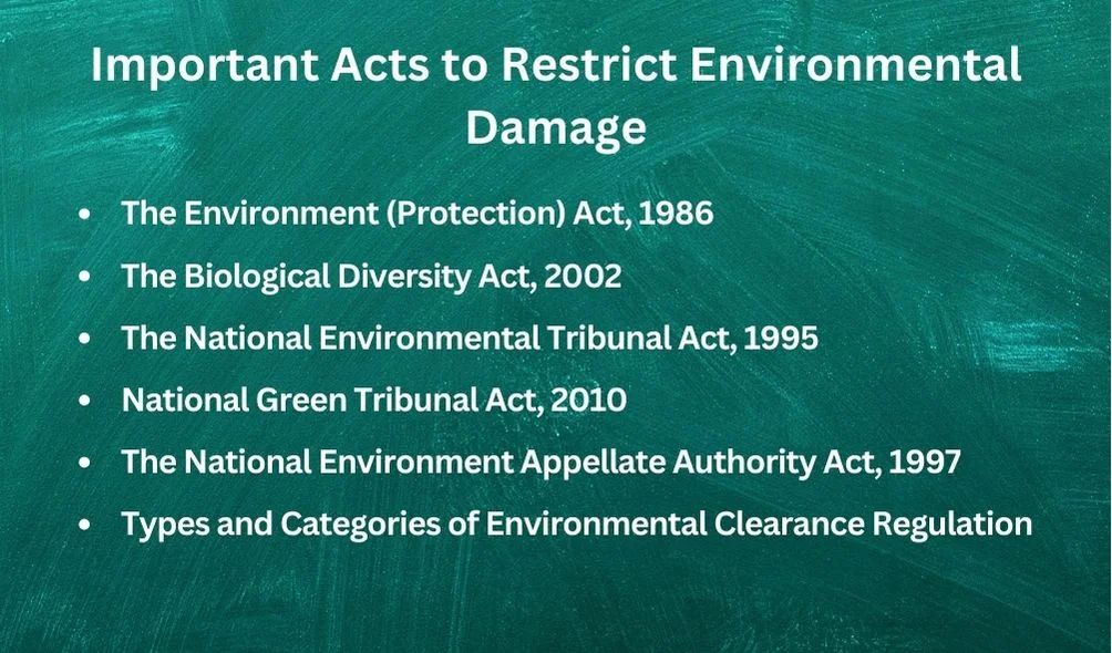 Important Acts to Restrict Environmental Damage