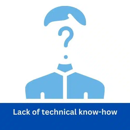 Lack of technical know how